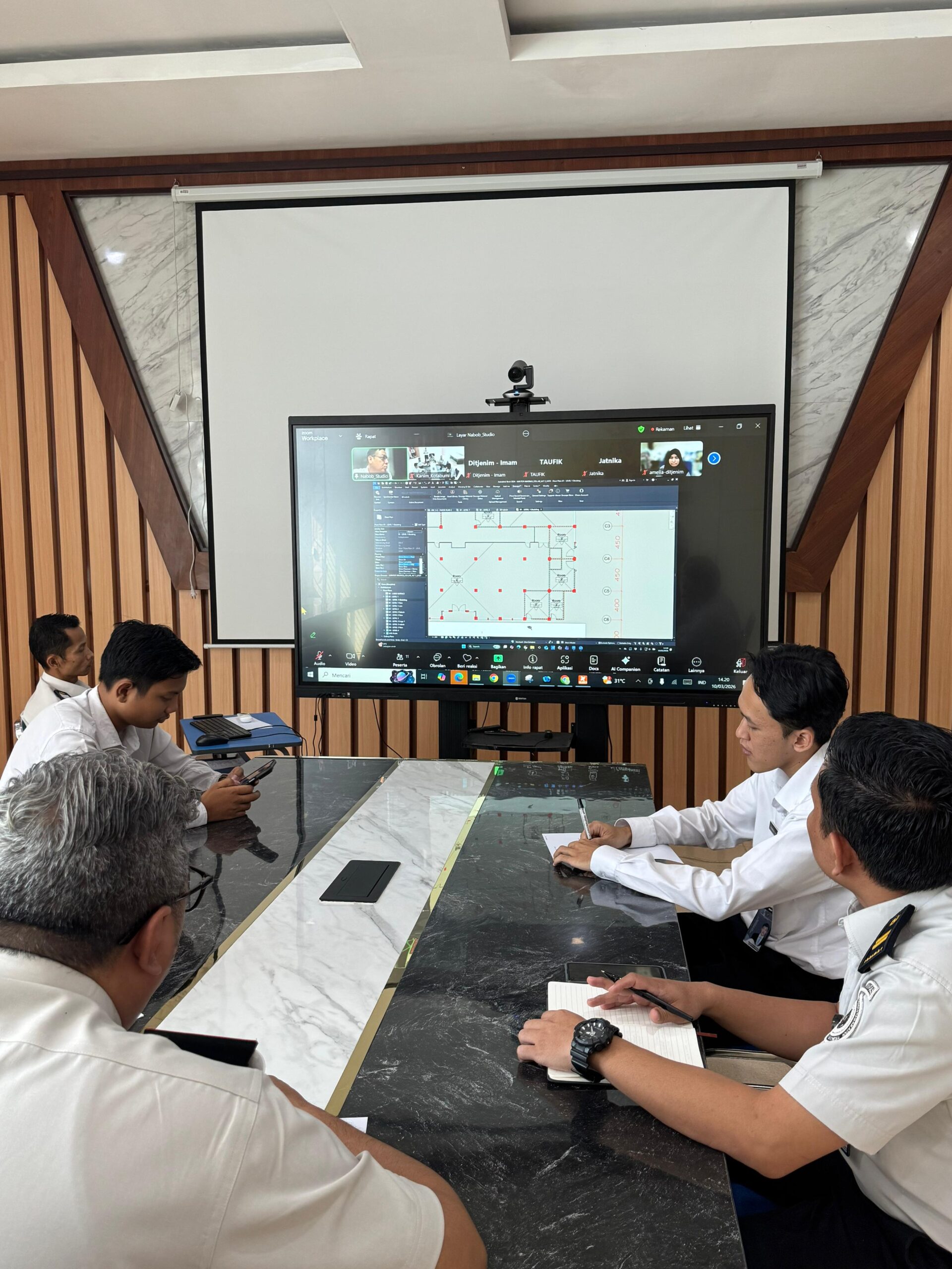 Kanim Kotabumi Gelar Rapat Zoom Bahas Perencanaan Desain Renovasi Gedung Kantor