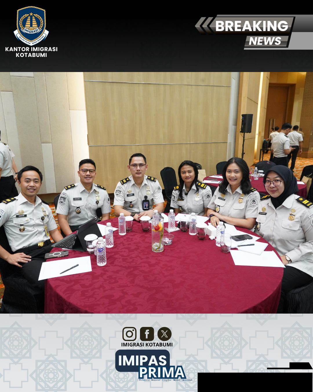 Kantor Imigrasi Kotabumi Ikuti Sosialisasi Nasional Penguatan Standar Operasional Prosedur Izin Tinggal Keimigrasian