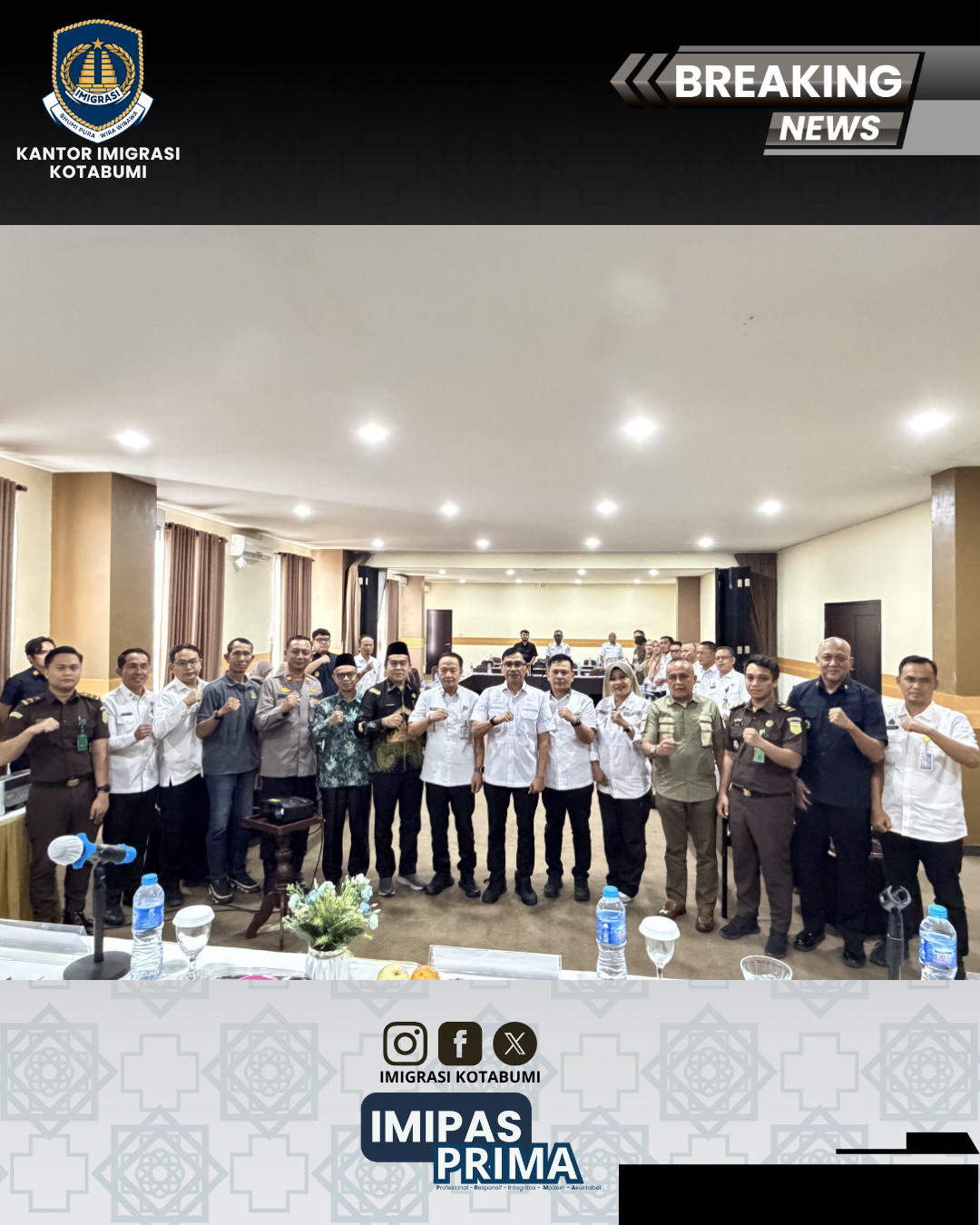 Imigrasi Kotabumi Laksanakan Kegiatan TIMPORA Bersama FORKOPIMDA di Kabupaten Tulang Bawang