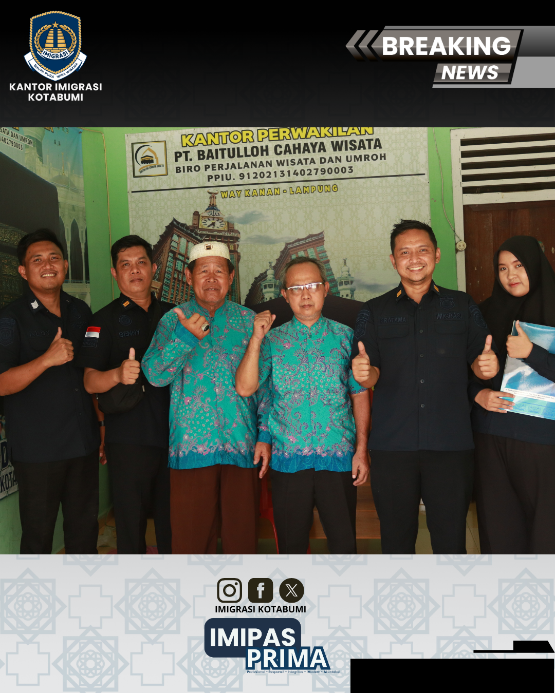 Imigrasi Kotabumi Laksanakan Layanan Eazy Paspor di Way Kanan