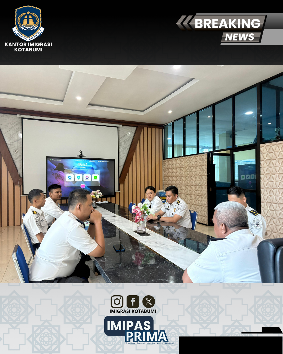 Rapat Evaluasi Kinerja dan Persiapan Pemindahan Kantor Imigrasi Kotabumi