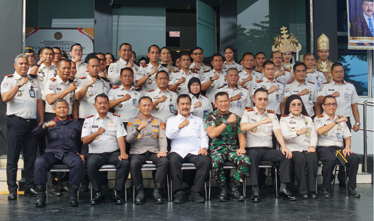 Kepala Kantor Imigrasi Kotabumi Dampingi Kunjungan Kerja Menteri Imigrasi dan Pemasyarakatan RI di Lampung