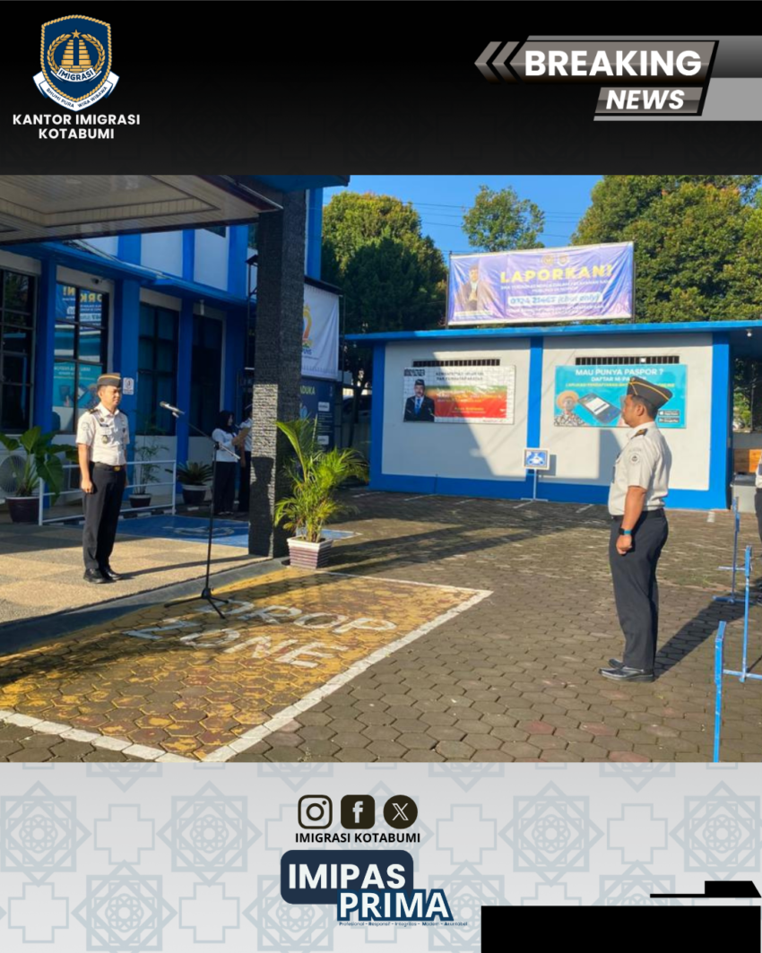 Apel Pagi Imigrasi Kotabumi Tekankan Disiplin dan Kebersihan Lingkungan Kerja