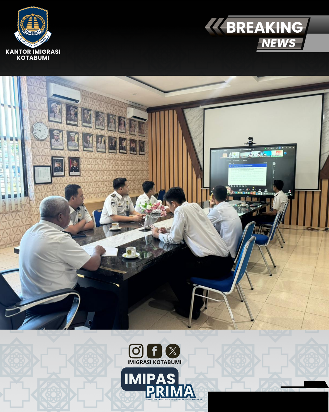 Imigrasi Kotabumi Ikuti Sosialisasi STAR SINERGI dan Penguatan Sistem Kearsipan Nasional