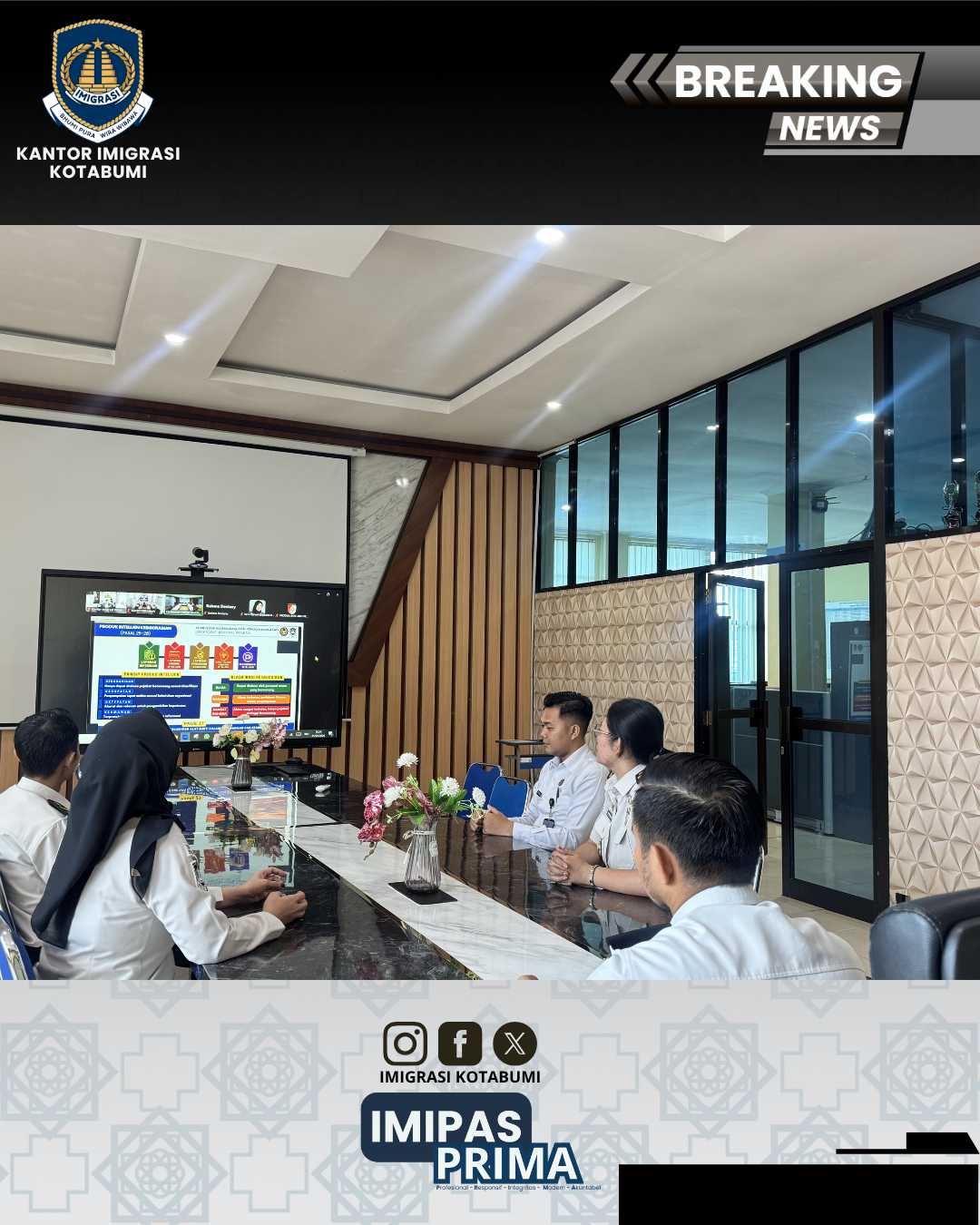 Kantor Imigrasi Kotabumi Ikuti Sosialisasi Permenimipas Nomor 7 Tahun 2026 tentang Intelijen Keimigrasian