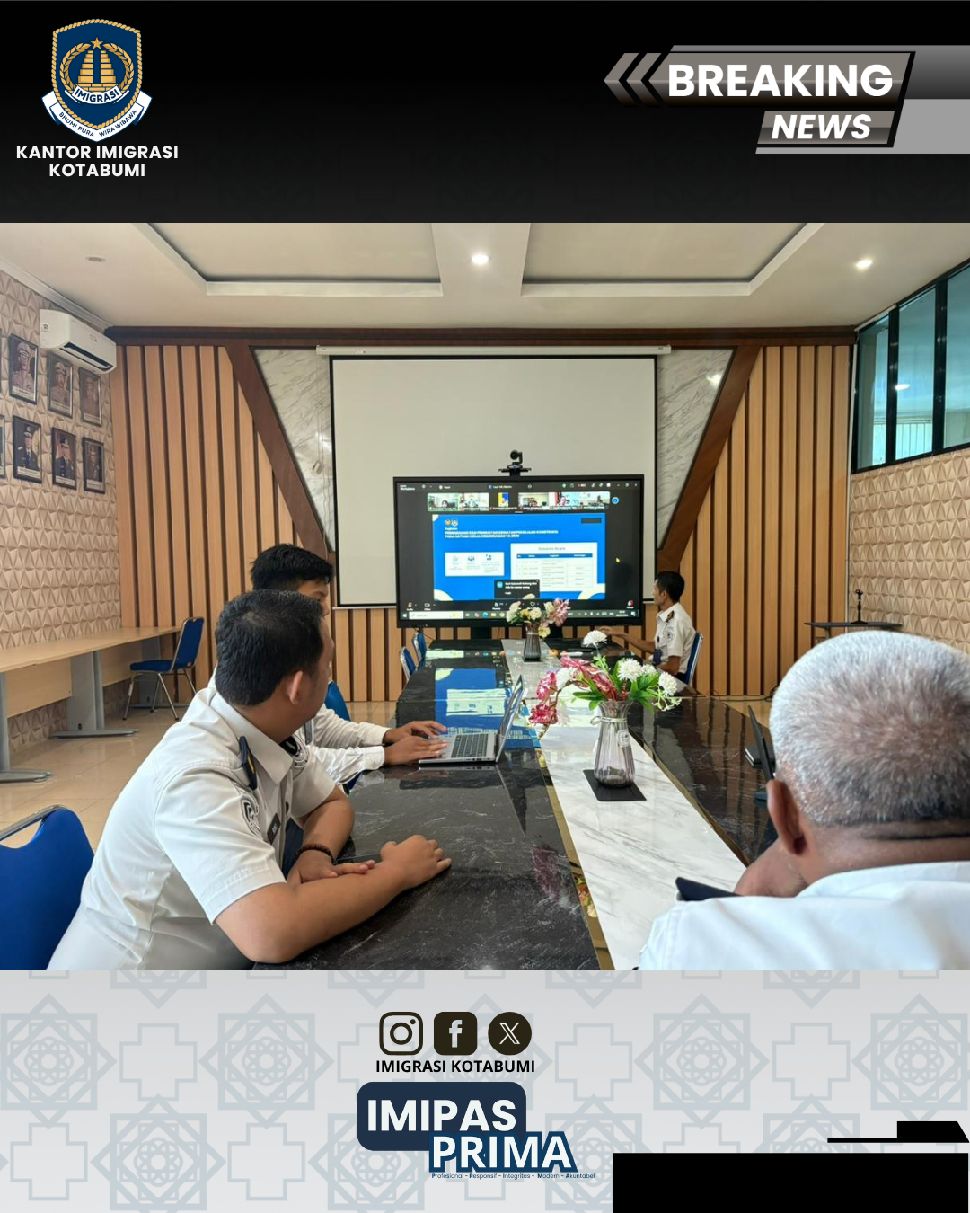 Kantor Imigrasi Kotabumi Ikuti Pengarahan dan Penguatan Kegiatan Pekerjaan Konstruksi TA 2026