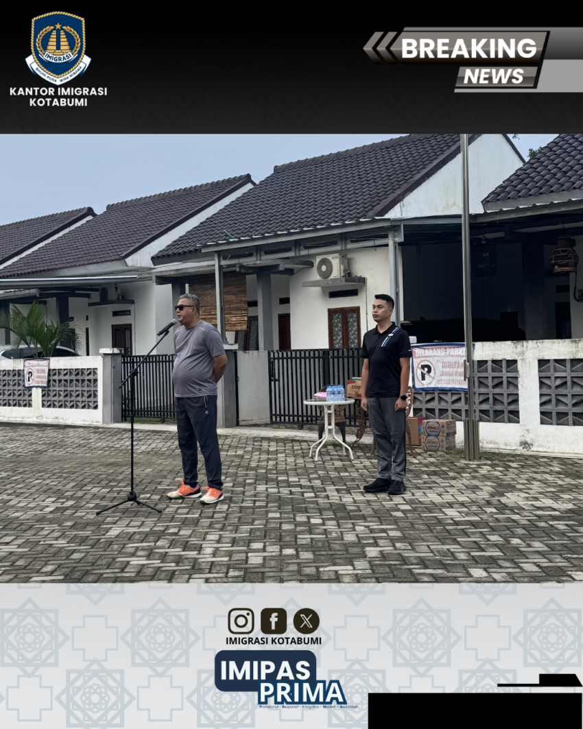 Kantor Imigrasi Kotabumi Laksanakan Jumat Bersih dan Apel Pagi Menuju WBK