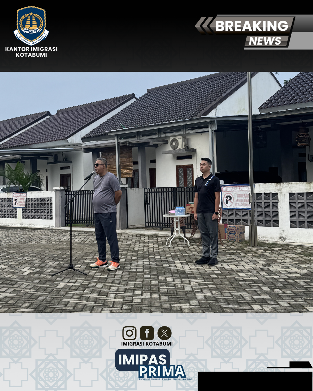 Kantor Imigrasi Kotabumi Laksanakan Jumat Bersih dan Apel Pagi Menuju WBK
