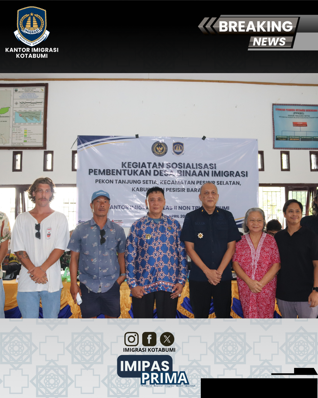 Desa Tanjung Setia Resmi Menjadi Desa Binaan Imigrasi