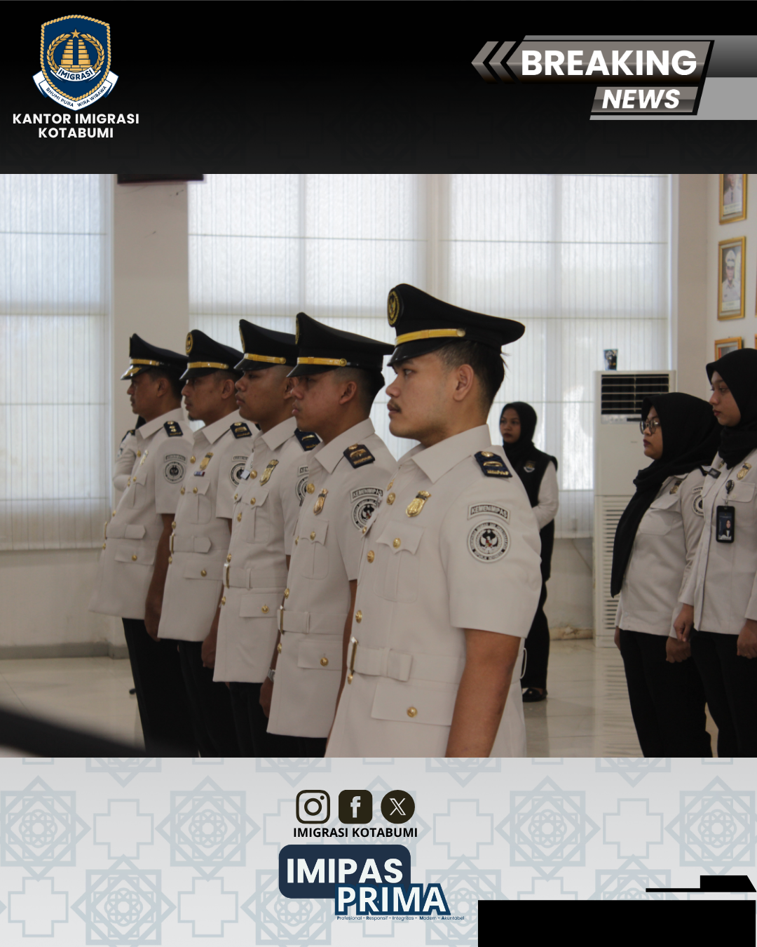 Pelantikan dan pengambilan Sumpah Jabatan Non Manajerial di lingkungan Kanwil Direktorat Jenderal Imigrasi Lampung