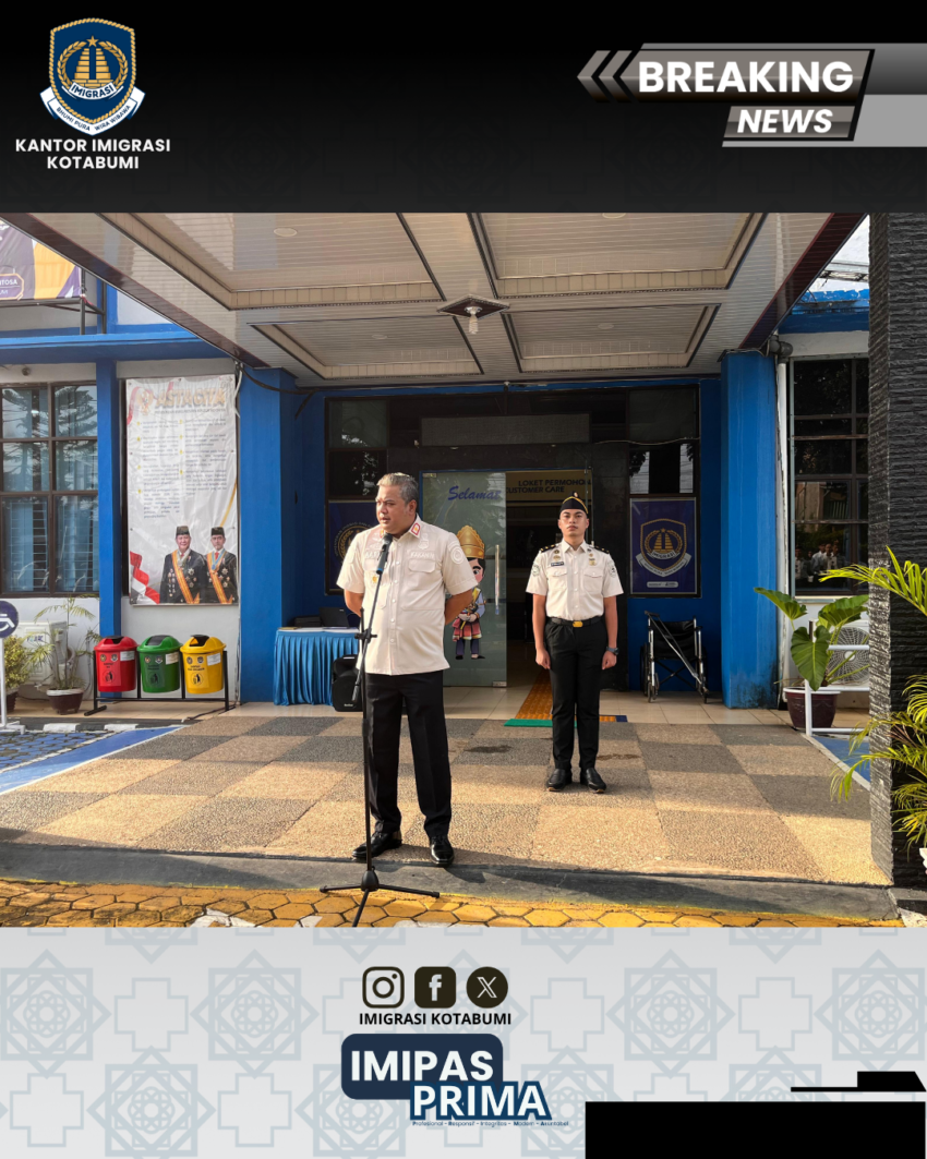 Perkuat Disiplin dan Integritas, Apel Pagi Imigrasi Kotabumi Dipimpin Kepala Kantor
