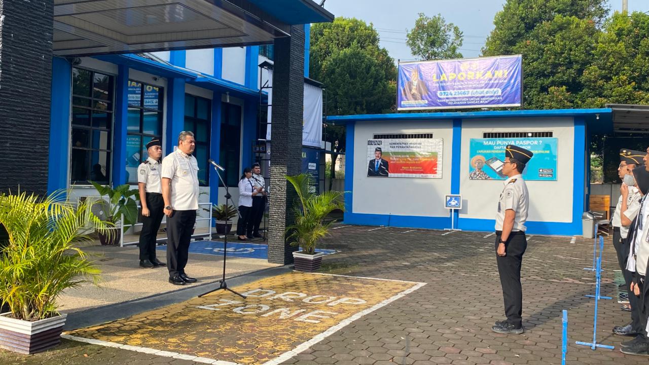 Perkuat Disiplin dan Integritas, Apel Pagi Imigrasi Kotabumi Dipimpin Kepala Kantor