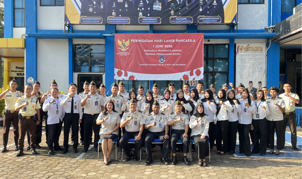 Kantor Imigrasi Kotabumi Gelar Upacara Peringatan Hari Lahir Pancasila Tahun 2026