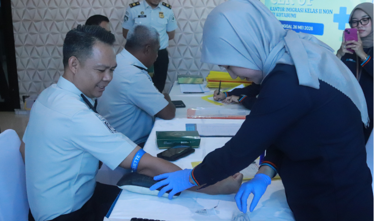 Imigrasi Kotabumi Gelar Medical Check Up Bagi Pegawai