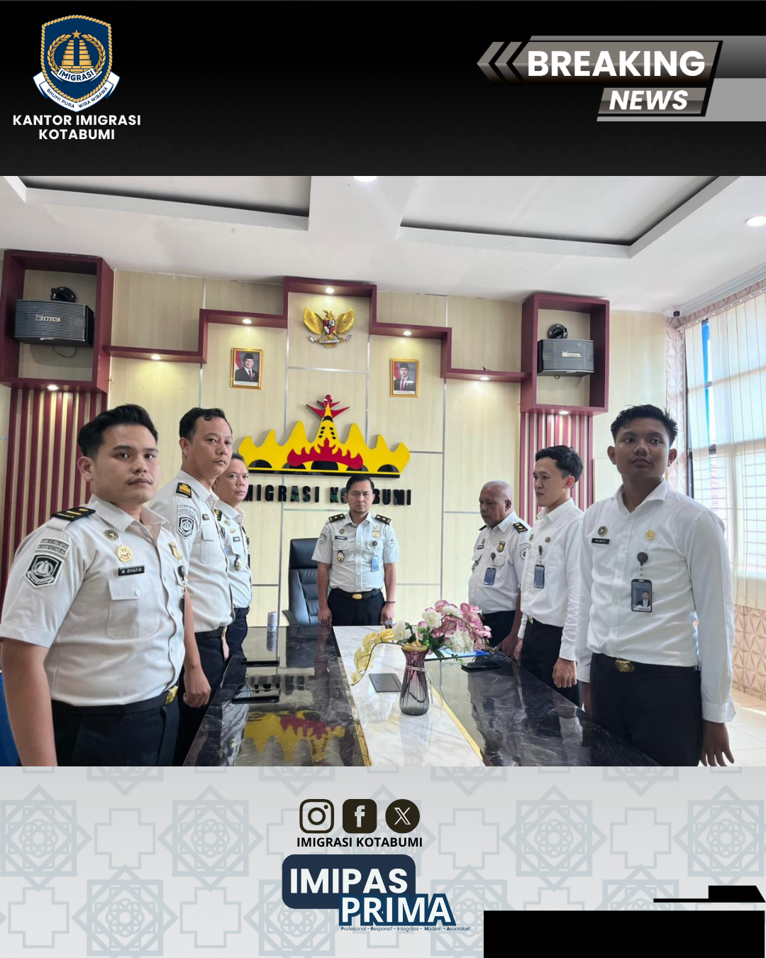 Kantor Imigrasi Kotabumi Ikuti Konsolidasi Penyelenggaraan Pelayanan Publik Secara Virtual
