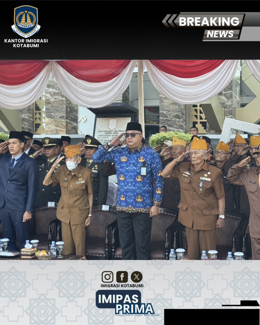 Kepala Kantor Imigrasi Kotabumi Hadiri Upacara Hari Lahir Pancasila 2026