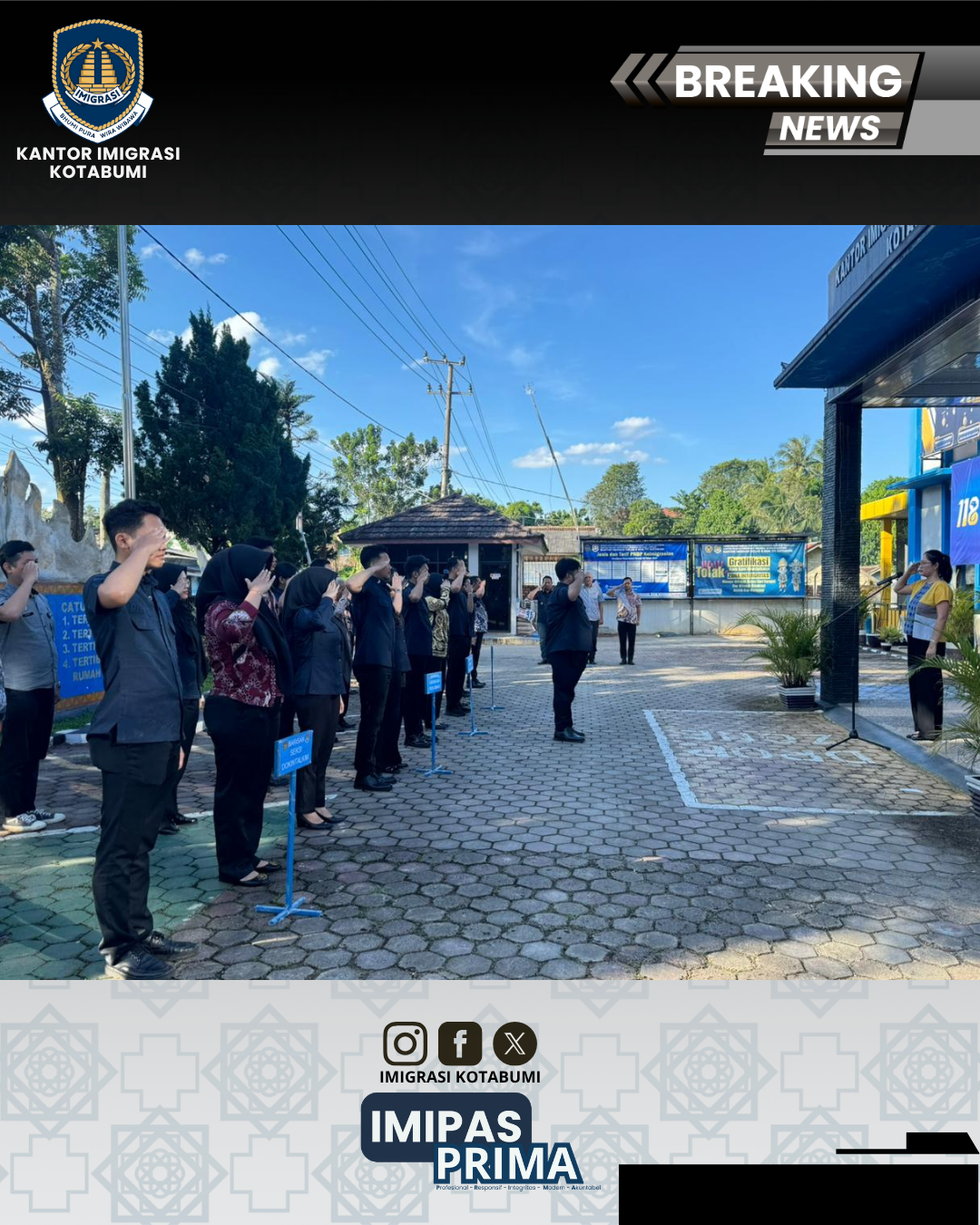 Apel Sore Pasca Idul Adha, Pegawai Imigrasi Kotabumi Didorong Tingkatkan Semangat Kerja
