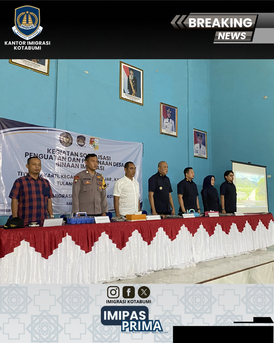 Imigrasi Kotabumi Gelar Sosialisasi Desa Binaan Keimigrasian di Desa Makarti