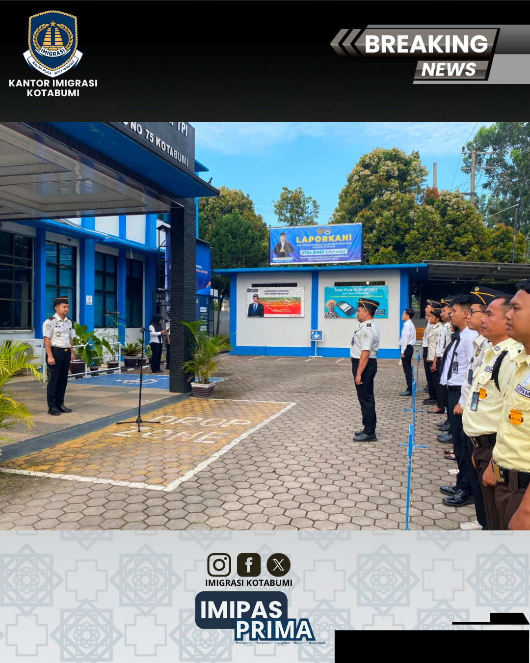 Apel Pagi Kantor Imigrasi Kotabumi: Perkuat Disiplin, Kekompakan, dan Semangat Pelayanan