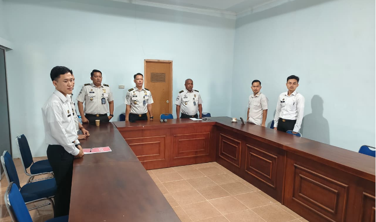 Kantor Imigrasi Kotabumi Ikuti Upacara Pelantikan Inspektur Jenderal Kementerian Imigrasi dan Pemasyarakatan Secara Virtual