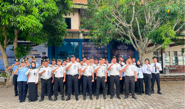 Kantor Imigrasi Lampung Utara Gelar Upacara Bendera Peringatan Hari Anak Nasional 2026