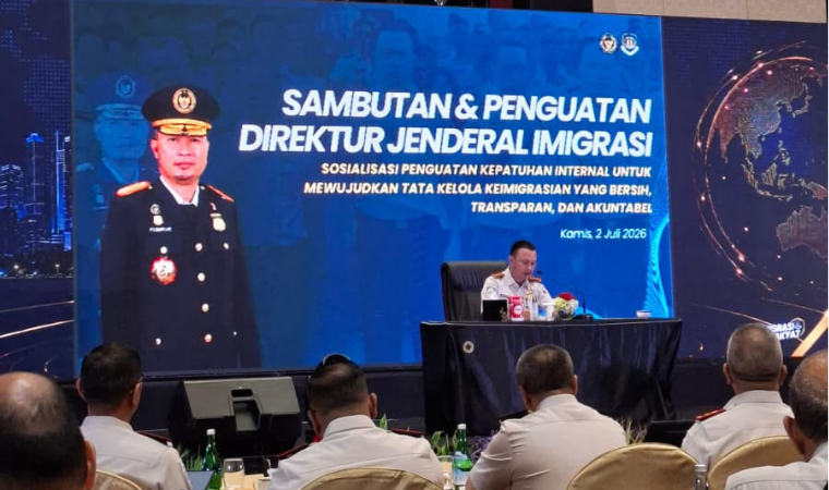 Kepala Kantor Imigrasi Kotabumi Ikuti Sosialisasi Penguatan Kepatuhan Internal Terintegrasi