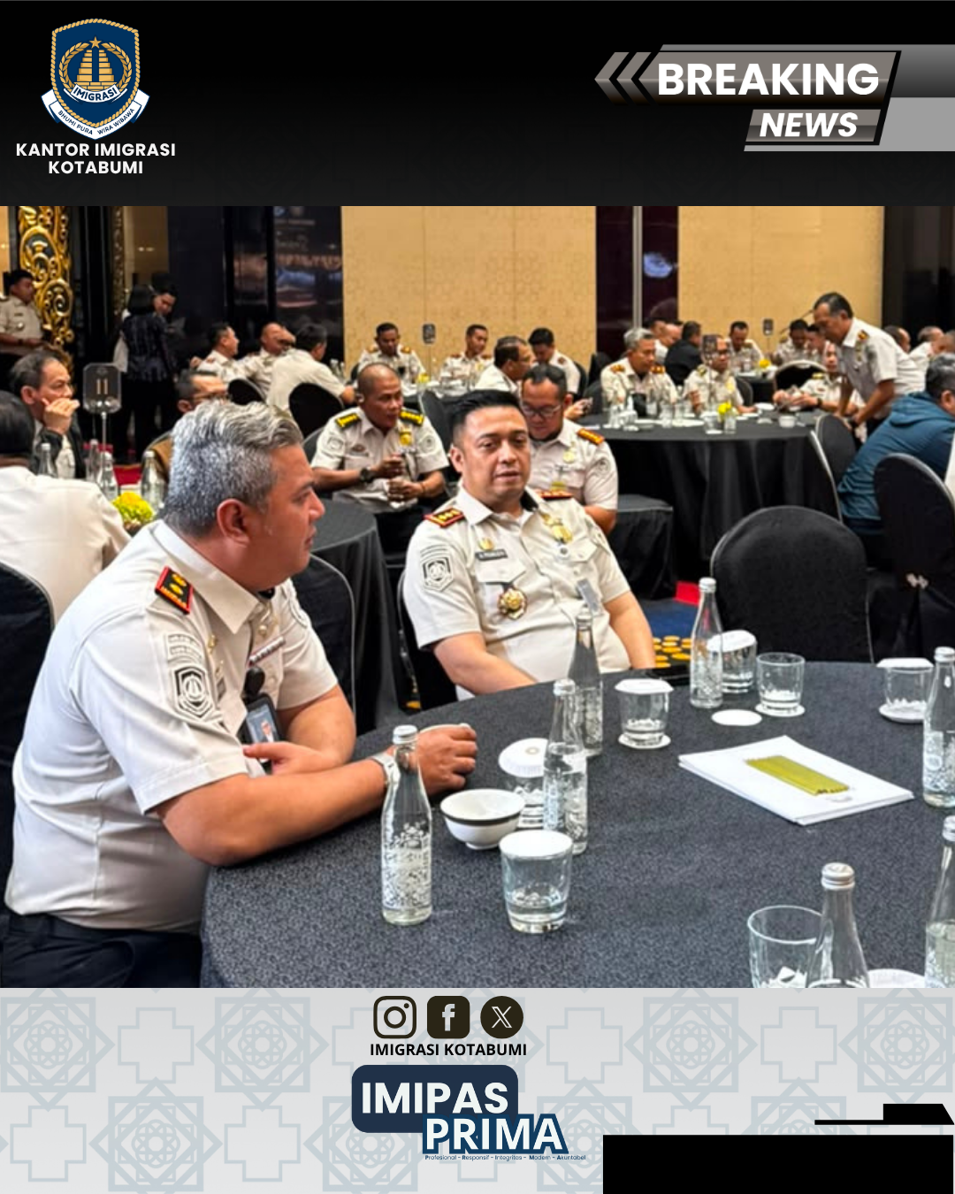 Kepala Kantor Imigrasi Kotabumi Ikuti Sosialisasi Penguatan Kepatuhan Internal Terintegrasi
