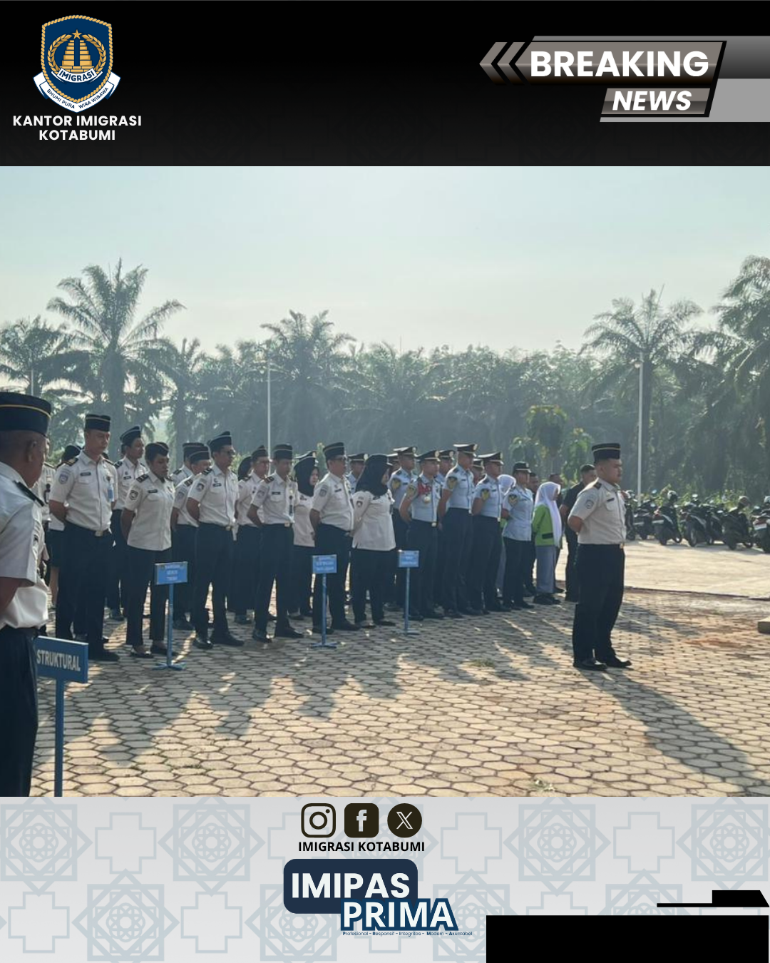 Kasi Dokintalkim Apresiasi Kinerja Pegawai dalam Apel Pagi