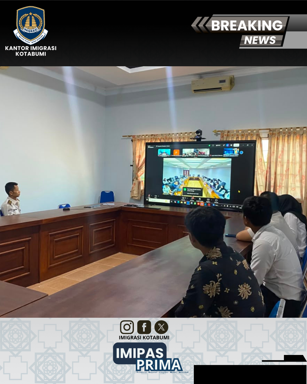 Kantor Imigrasi Kotabumi Ikuti Penguatan Implementasi Manajemen Talenta di Lingkungan Kementerian Imigrasi dan Pemasyarakatan