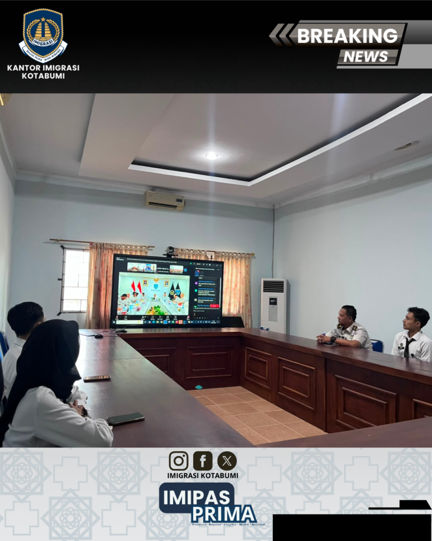 Pegawai Imigrasi Lampung Utara Ikuti Penguatan Pengawasan Internal Secara Virtual