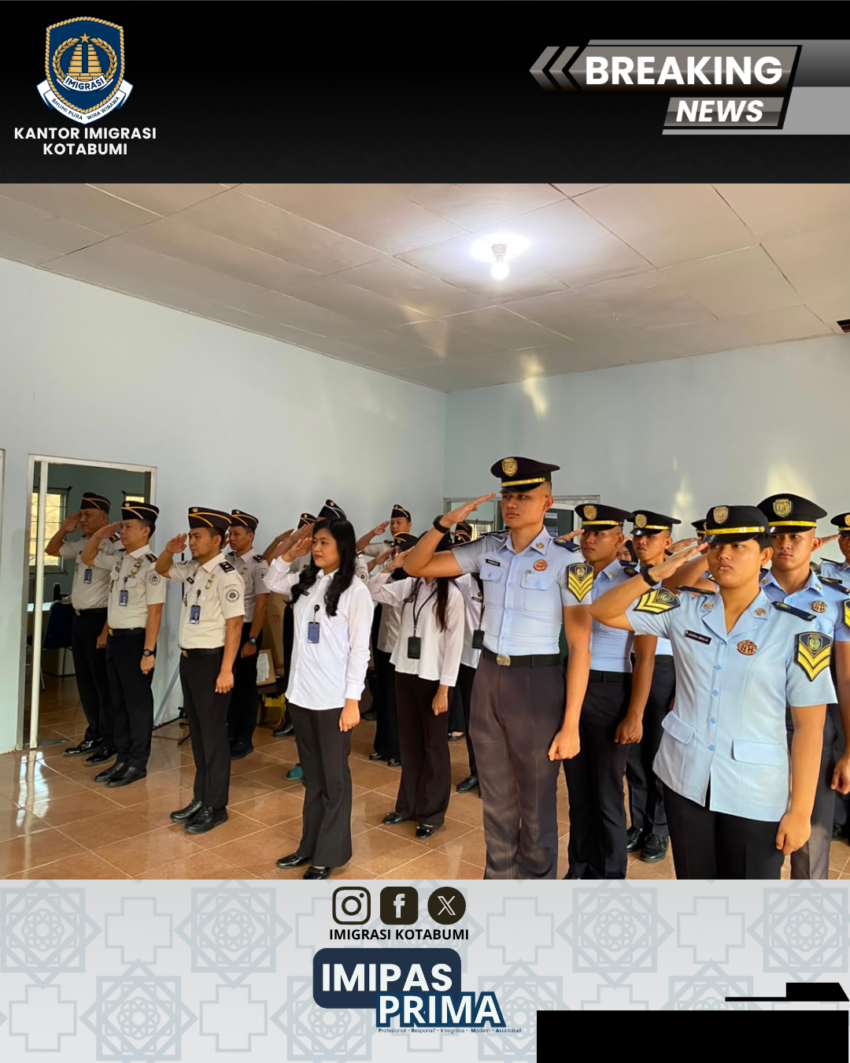 Judul: Mengikuti Apel Bersama Kementerian Imigrasi dan Pemasyarakatan Bulan Juli Tahun 2026