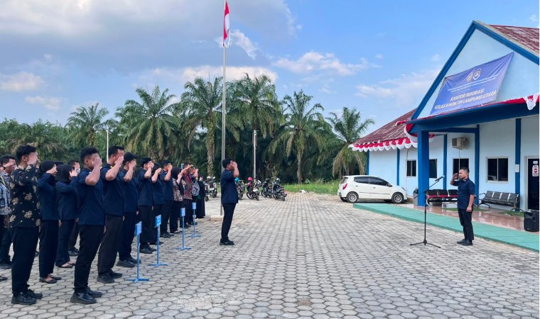 Apel Sore Kanim Lampung Utara Perkuat Disiplin dan Persiapan HUT ke-81 RI