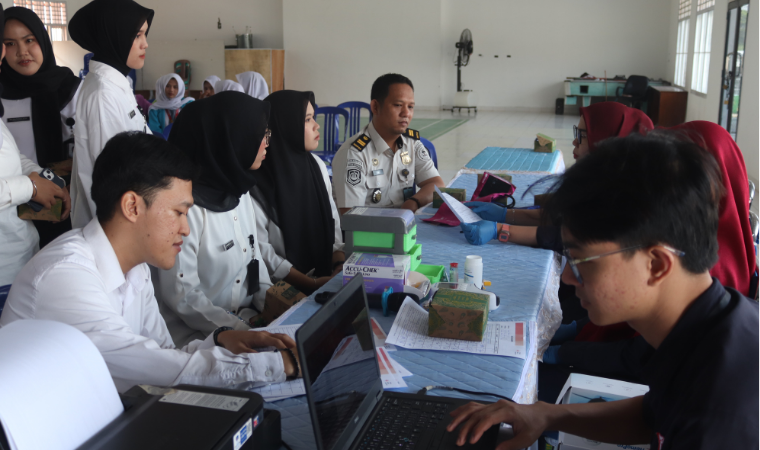 Imigrasi Lampung Utara Ikuti Donor Darah dan Pemeriksaan Kesehatan Gratis