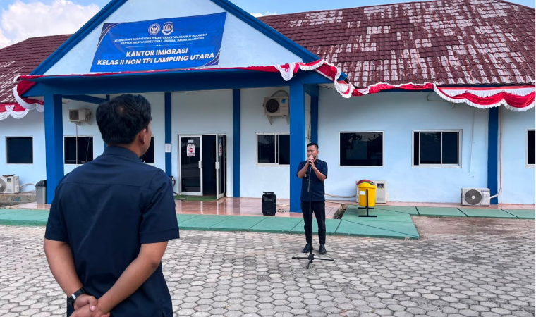 Apel Sore Kanim Lampung Utara Perkuat Disiplin dan Persiapan HUT ke-81 RI