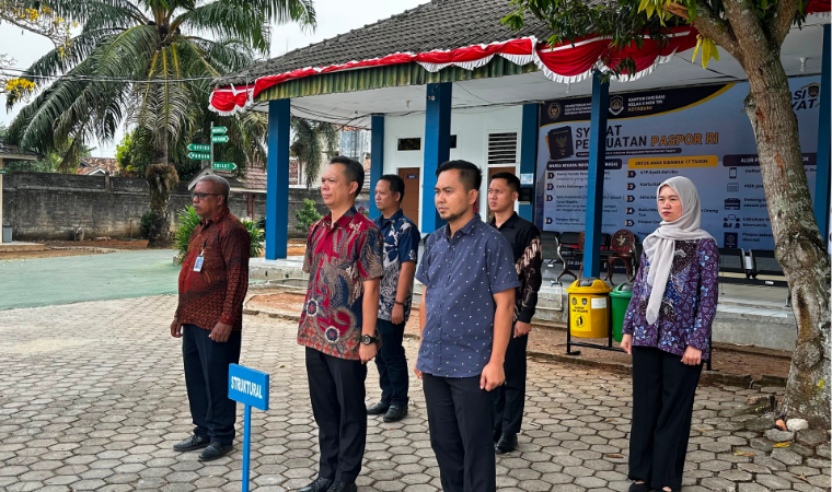Apel Sore Kantor Imigrasi Lampung Utara Tekankan Kesiapan Peringatan HUT ke-81 RI