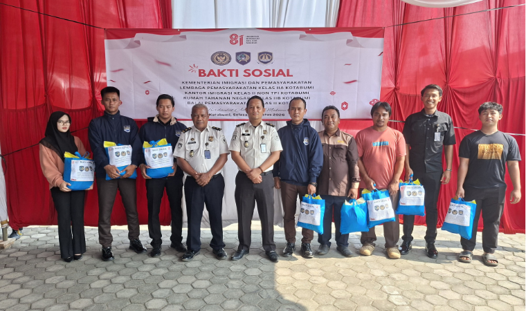 Kanim Lampung Utara Gelar Bakti Sosial Bersama UPT Kemenimipas Rayon Lampung Utara