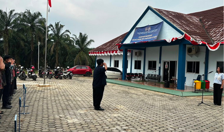 Apel Sore Kantor Imigrasi Lampung Utara Tekankan Kesiapan Peringatan HUT ke-81 RI