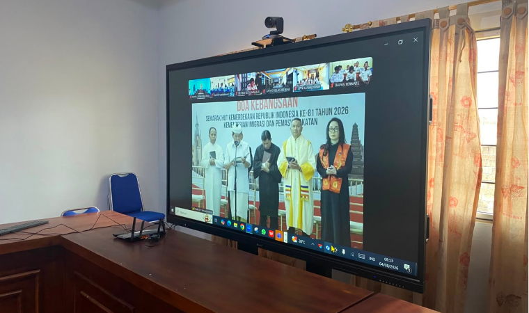 Jajaran Kantor Imigrasi Lampung Utara Ikuti Kick Off Semarak HUT Ke-81 Kemerdekaan RI Tahun 2026