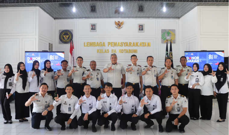 Imigrasi Lampung Utara Ikuti Donor Darah dan Pemeriksaan Kesehatan Gratis
