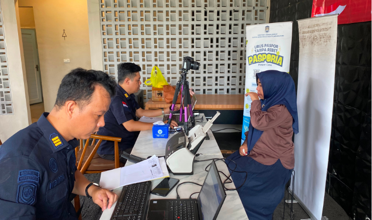 Pasporia Meriahkan HUT Ke-81 Republik Indonesia, Kantor Imigrasi Lampung Utara Layani 18 Pemohon di Kiyo Time Cafe