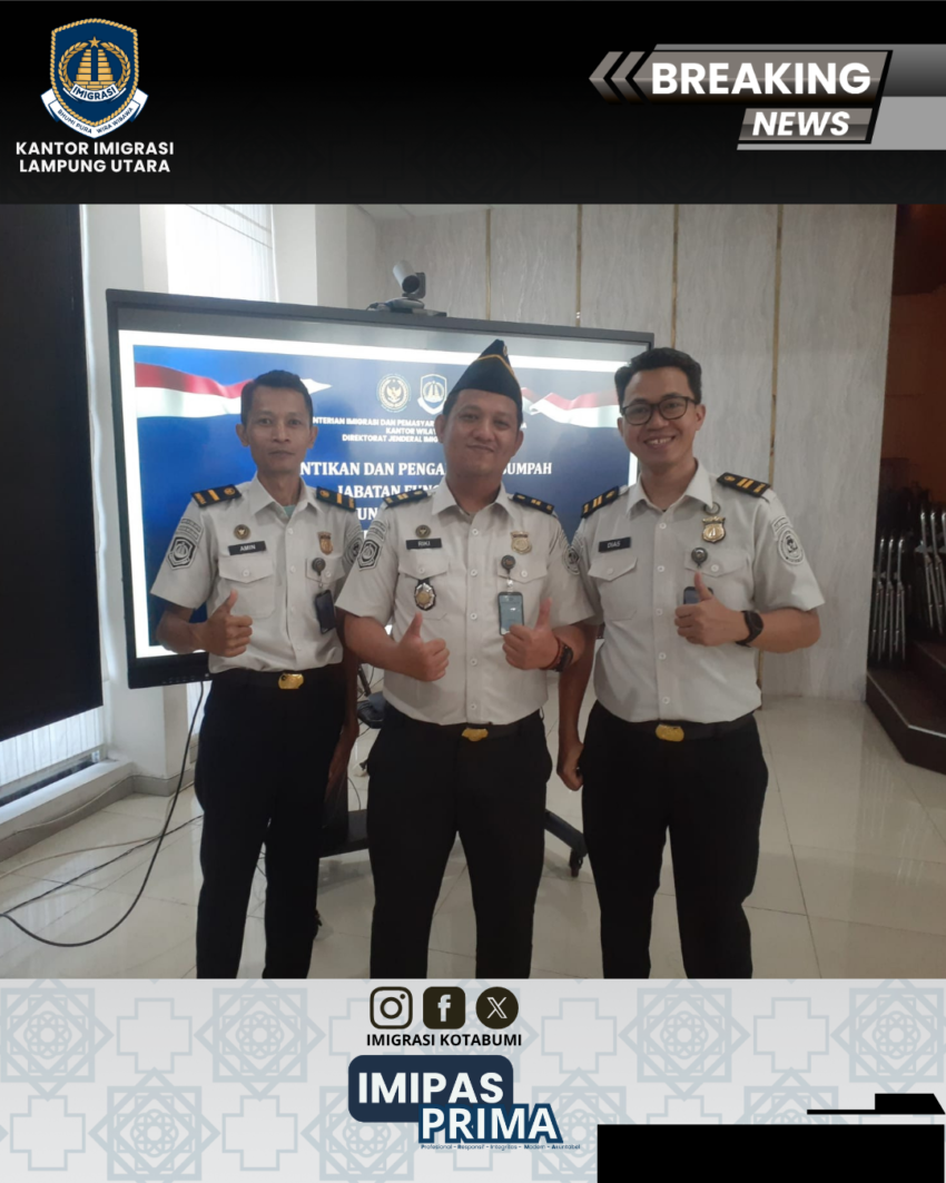 Imigrasi Lampung Utara Hadiri Pelantikan Kenaikan Jenjang Jabatan Fungsional