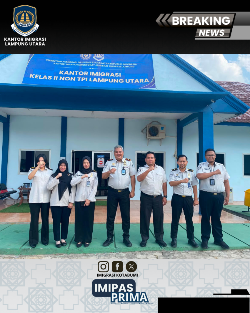 Kantor Imigrasi Lampung Utara Terima Kunjungan Direktorat Lalu Lintas Keimigrasian