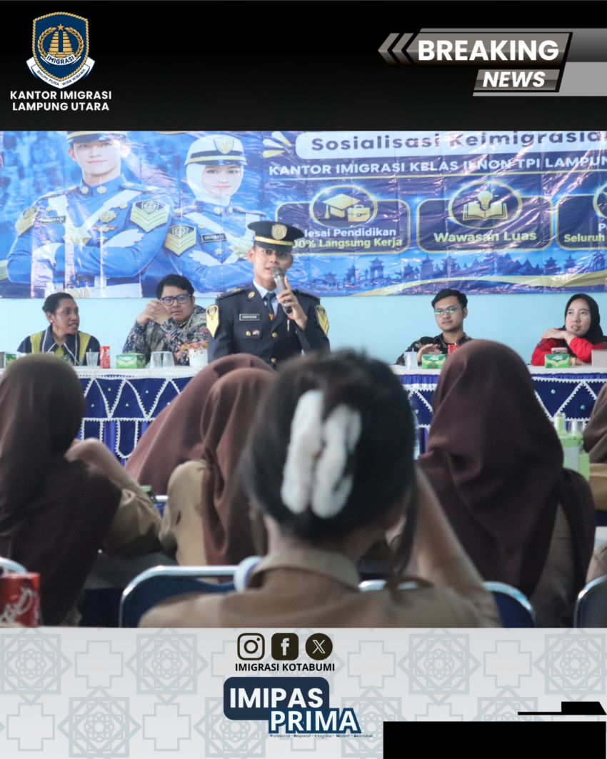 Taruna Poltekimipas Sosialisasikan Pendidikan Kedinasan di SMAN 3 Kotabumi