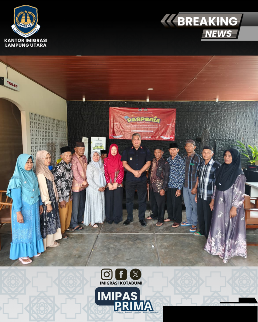Pasporia Meriahkan HUT Ke-81 Republik Indonesia, Kantor Imigrasi Lampung Utara Layani 18 Pemohon di Kiyo Time Cafe