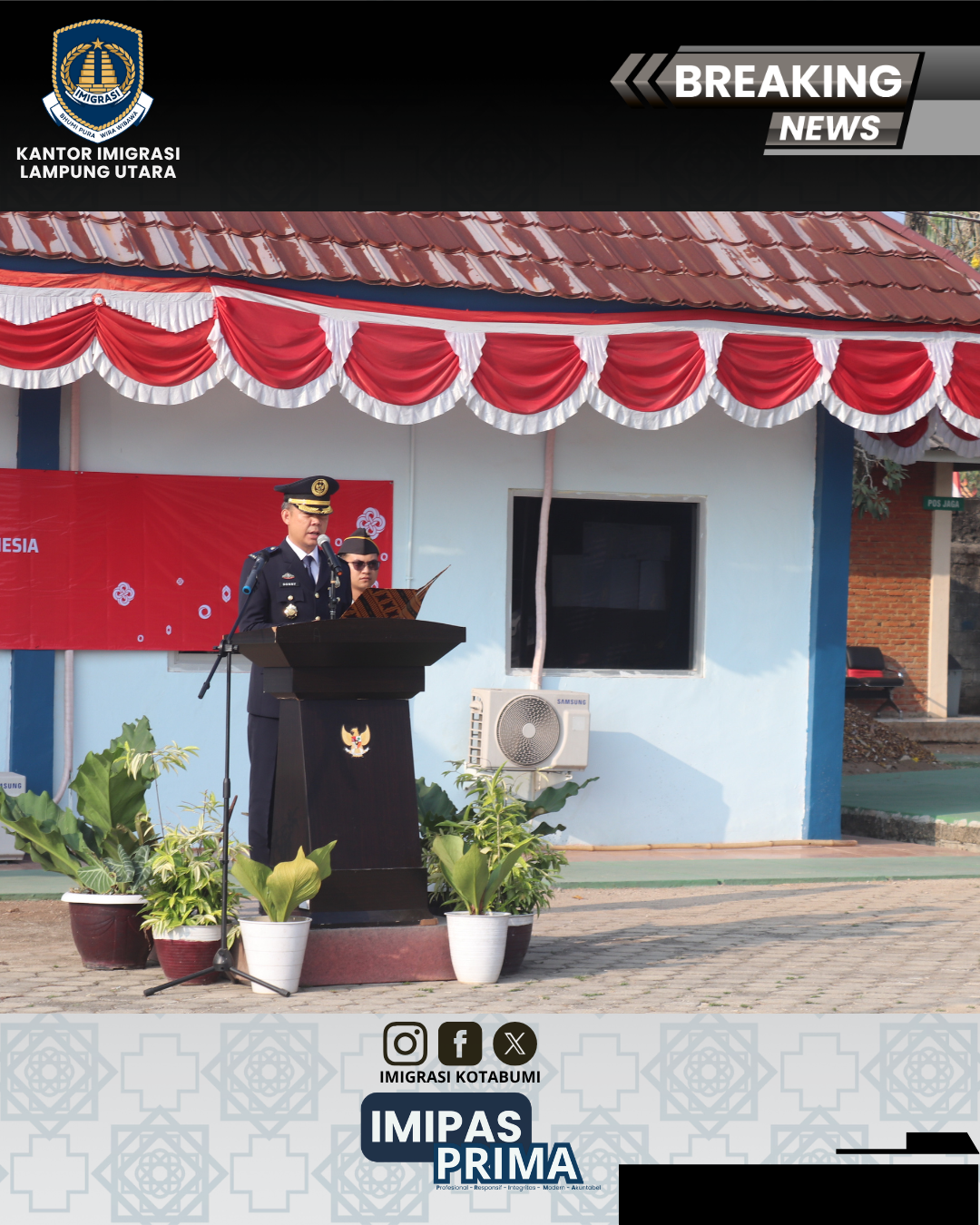 Semangat Kemerdekaan, Imigrasi Lampung Utara Peringati HUT ke-81 RI