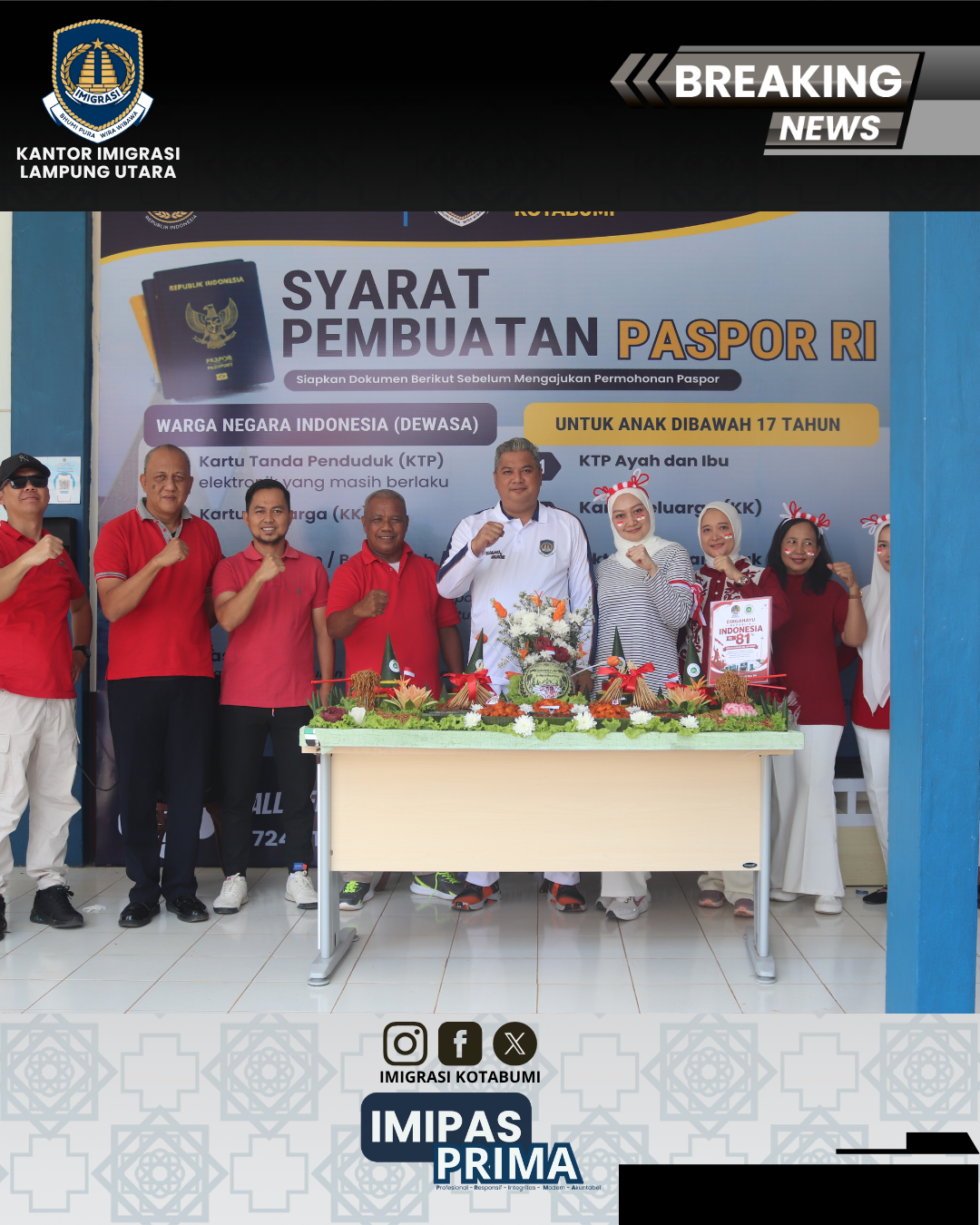 Semarak HUT ke-81 RI, Kantor Imigrasi Lampung Utara Gelar Berbagai Perlombaan