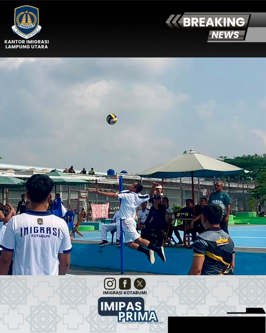 Kanim Lampung Utara Raih Juara 1 Lomba Voli HUT ke-81 Republik Indonesia