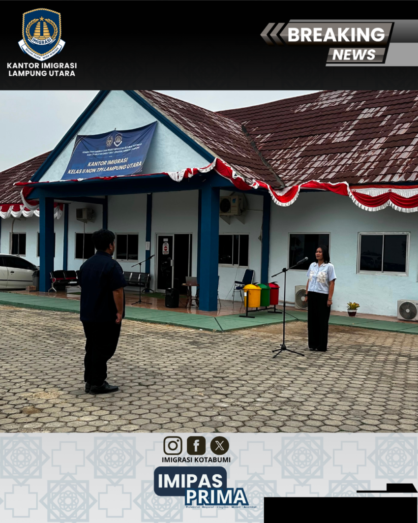 Apel Sore Kantor Imigrasi Lampung Utara Tekankan Kesiapan Peringatan HUT ke-81 RI