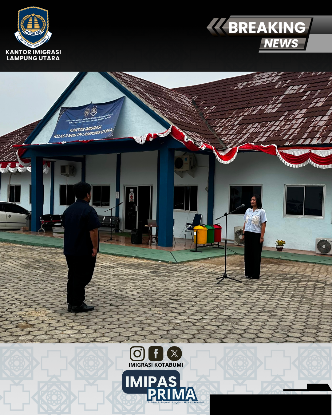 Apel Sore Kantor Imigrasi Lampung Utara Tekankan Kesiapan Peringatan HUT ke-81 RI