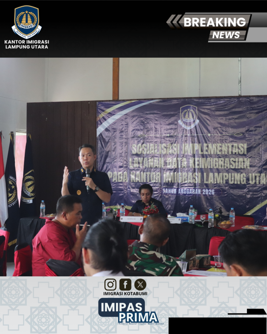 Kanim Lampung Utara Gelar Sosialisasi Layanan Data Keimigrasian di Pesisir Barat